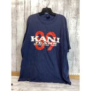 Karl Kani Jeans 1989 T-Shirt Size 2XL Blue
